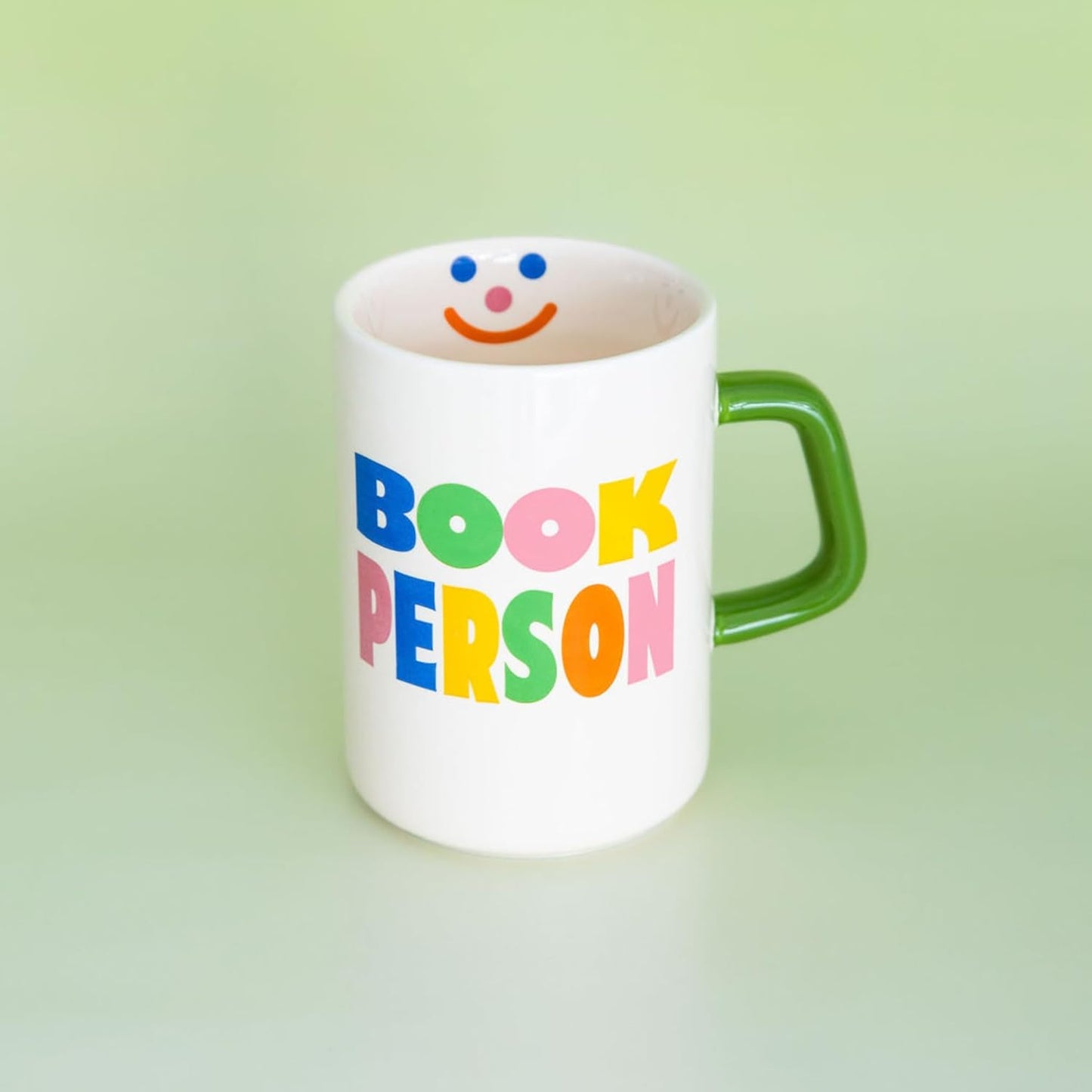 ban.do Ceramic Mug, 12 Ounce Coffee Cup, Dishwasher and Microwave Safe Mug, Book Person