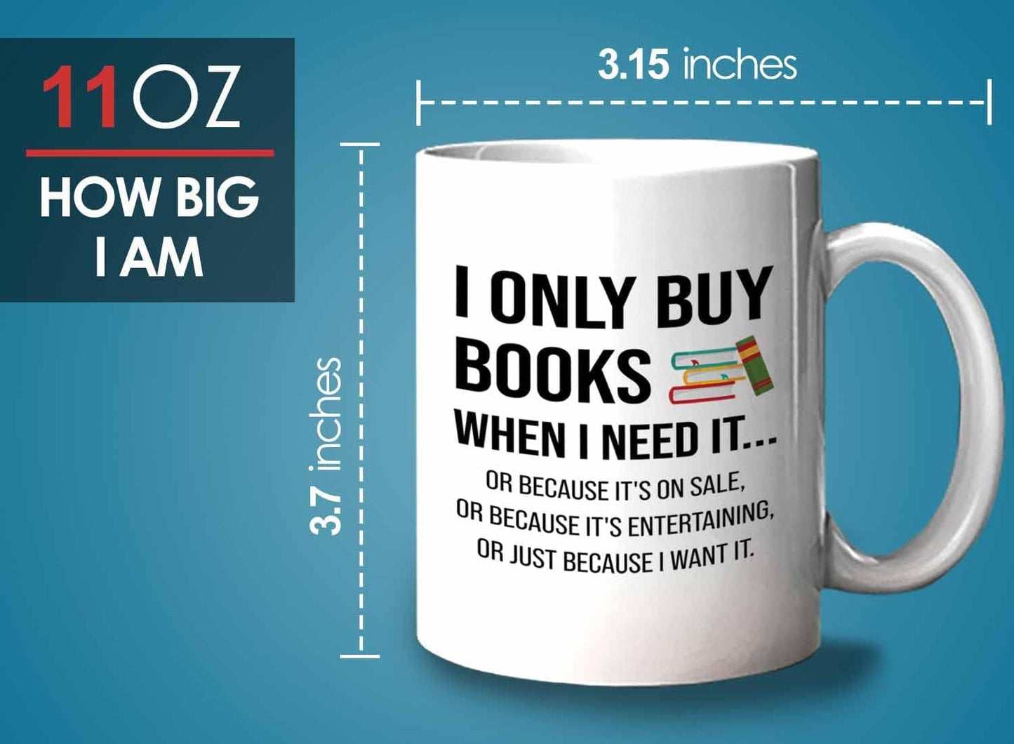 Bubble Hugs Book lovers Coffee Mug 11oz White - Only Buy Books - Author Writer Library Library Editor Introvert Book Lovers Cat Lover Chill Relax Bookworm Reading