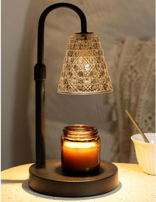 Candle Warmer Lamp with Timer Dimmable, Birthday Gifts for Her Women Mom, House Warming Gifts New Home Decor, Wax Melt Warmer with 2 Bulbs