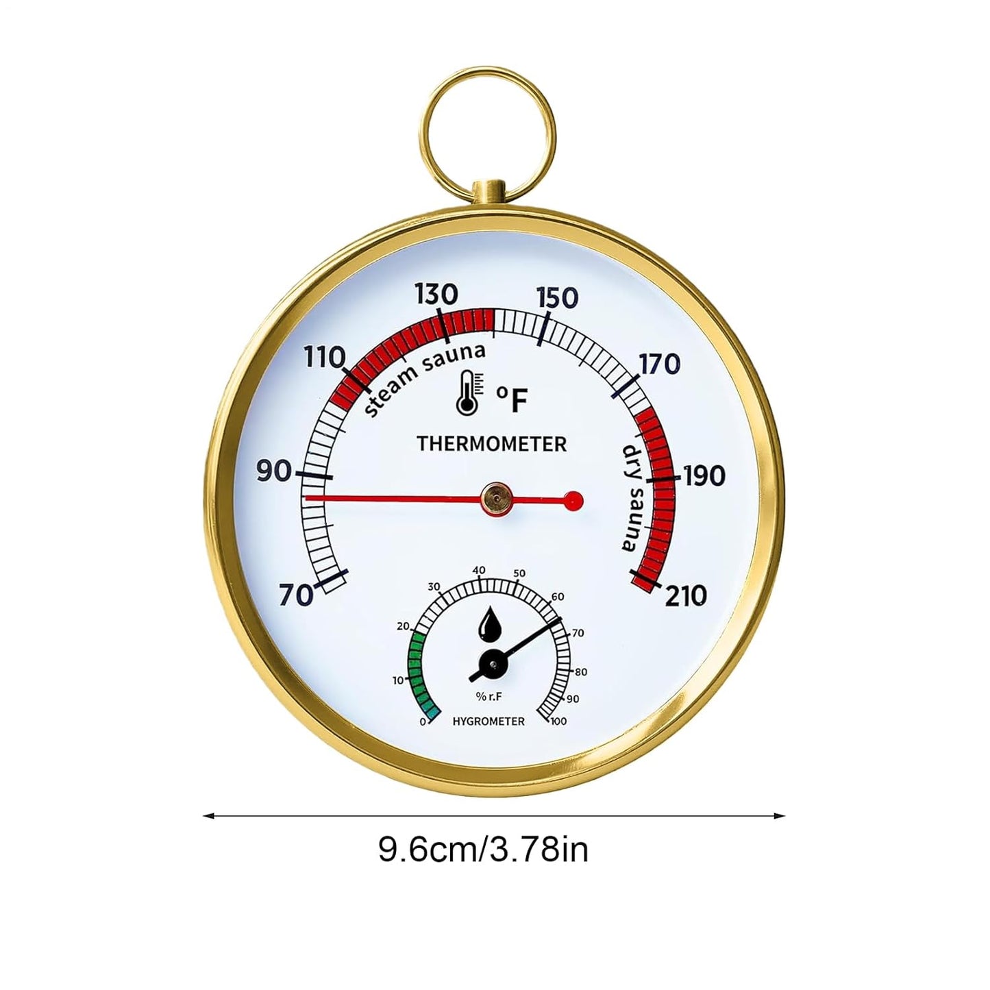 Steam Sauna Temperature Gauge | Heat-Resistant Easy to Read Portable Monitor | Sauna Humidity Gauge Monitor | for Adults Lovers Family Friends Enthusiasts Women