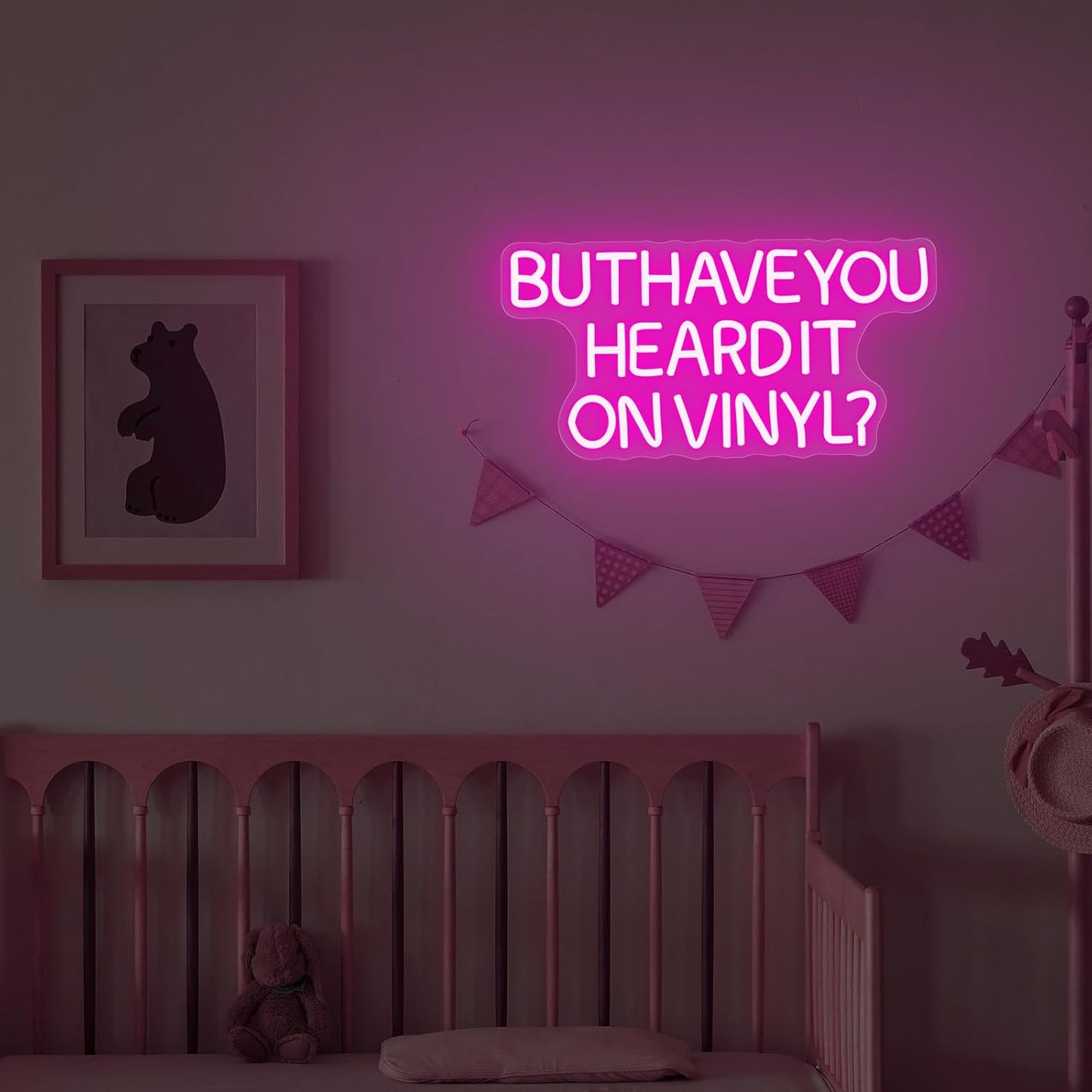 But Have You Heard It On Vinyl Neon Sign, Neon Signs for Wall Decor, LED Light Up Signs for Bedroom Bar Music Live Room Recording Studio Decorations