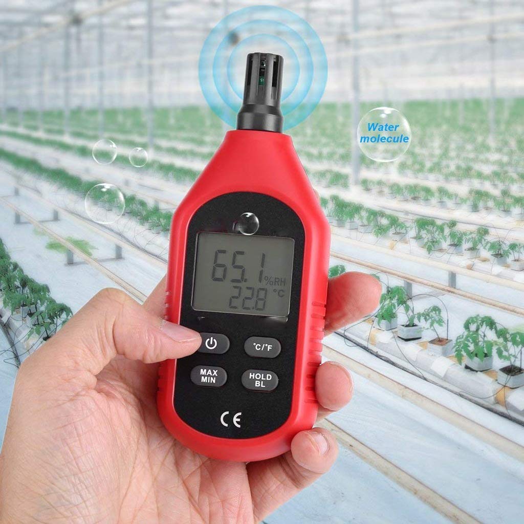 Digital Thermometer Hygrometer Air Temperature Humidity Meters Gauge with Big Screen Stand