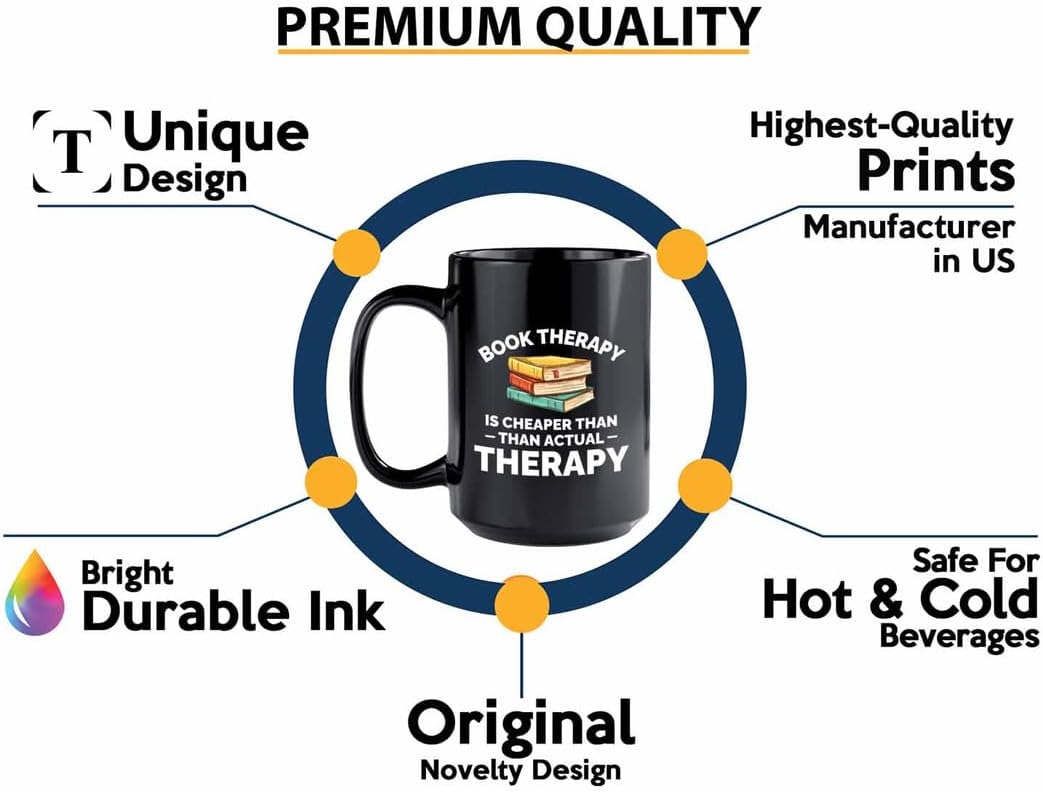 Book Lover Coffee Mug 15oz Black - Cheaper than actual - Gift For Poets Bookish People Bibliophile Librarian Book Club Reader