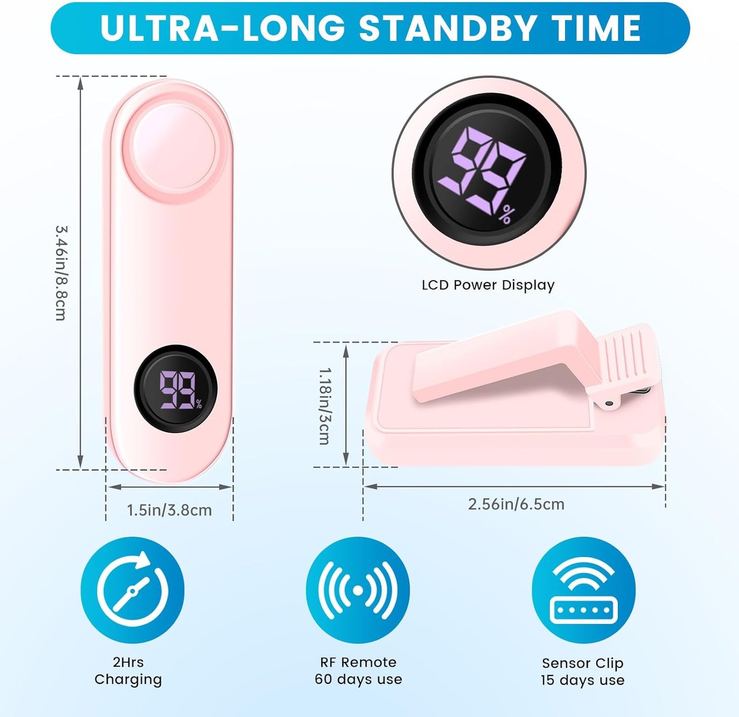 Page Turner for Kindle Paperwhite, RF Remote Control Clicker Page Turner Kindle Accessories for iPhone,iPad, Android Tablets Reading Novels,Camera Video Record&Shutter Selfie (Pink)