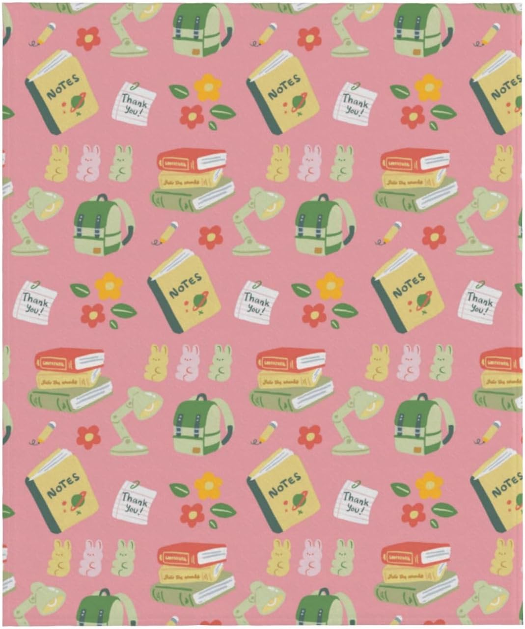 Throw Blanket for Couch Soft Flannel Lightweight Books Blankets Cozy Cute Printed Travel Warm Throws Sherpa Fleece for Women Men 50x60 inch