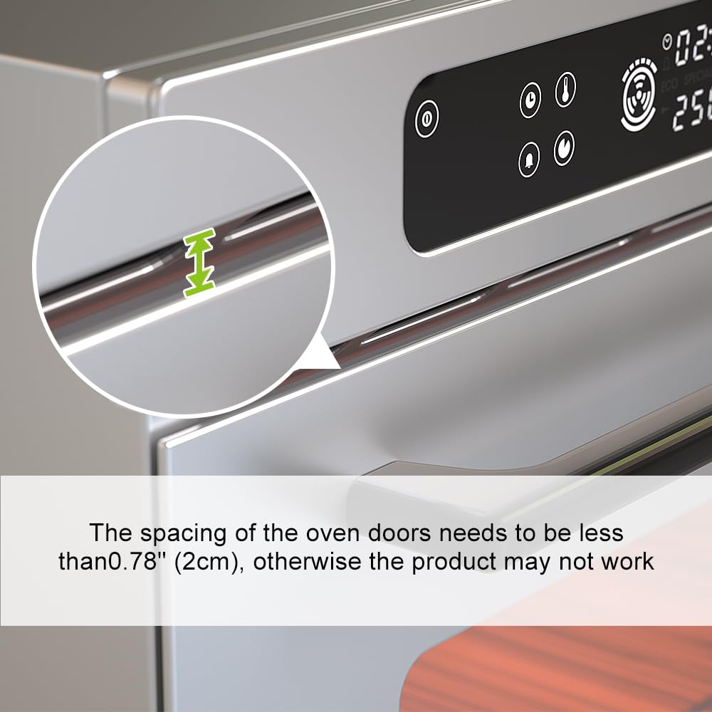 Mom's Choice Gold Awards Winner - SAFELON 1 Pcs Baby Safety Oven Door Lock, Double Button Oven Lock for Kitchen Safety (Black)