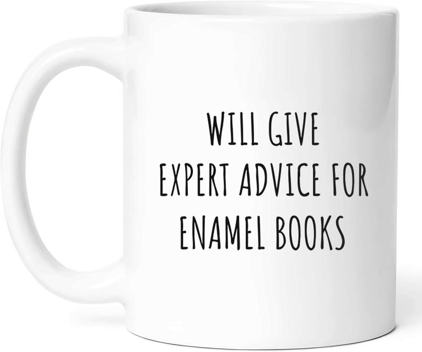 Expert Enamel Books Mug - Literary Enthusiast Coffee Cup - Bookworm Funny Gift From - Reading Lover Tea Mugs - Bibliophile Cups - 11 Oz Ceramic Gifts For Book Collectors, Birthday, Him, Her
