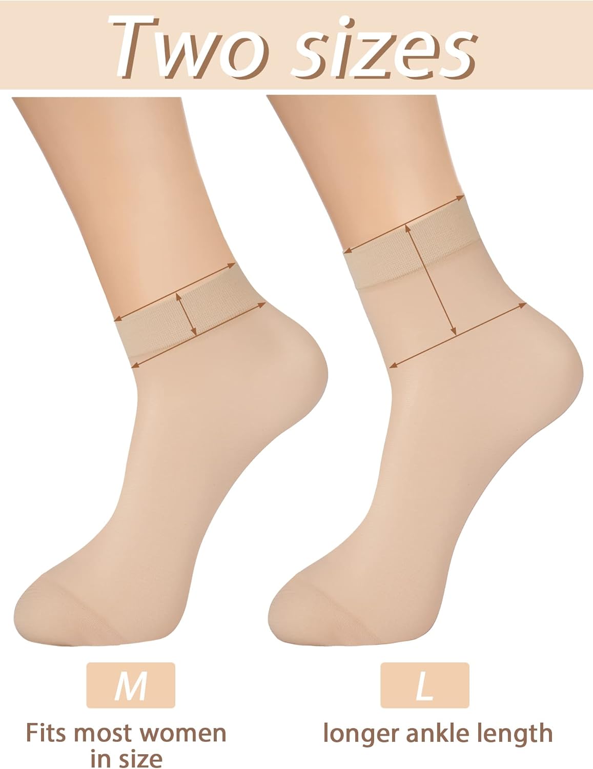Geyoga 12 Pairs Sheer Ankle Socks Thin Nylon Transparent Ankle High Hosiery Socks Short Dress Stockings for Women