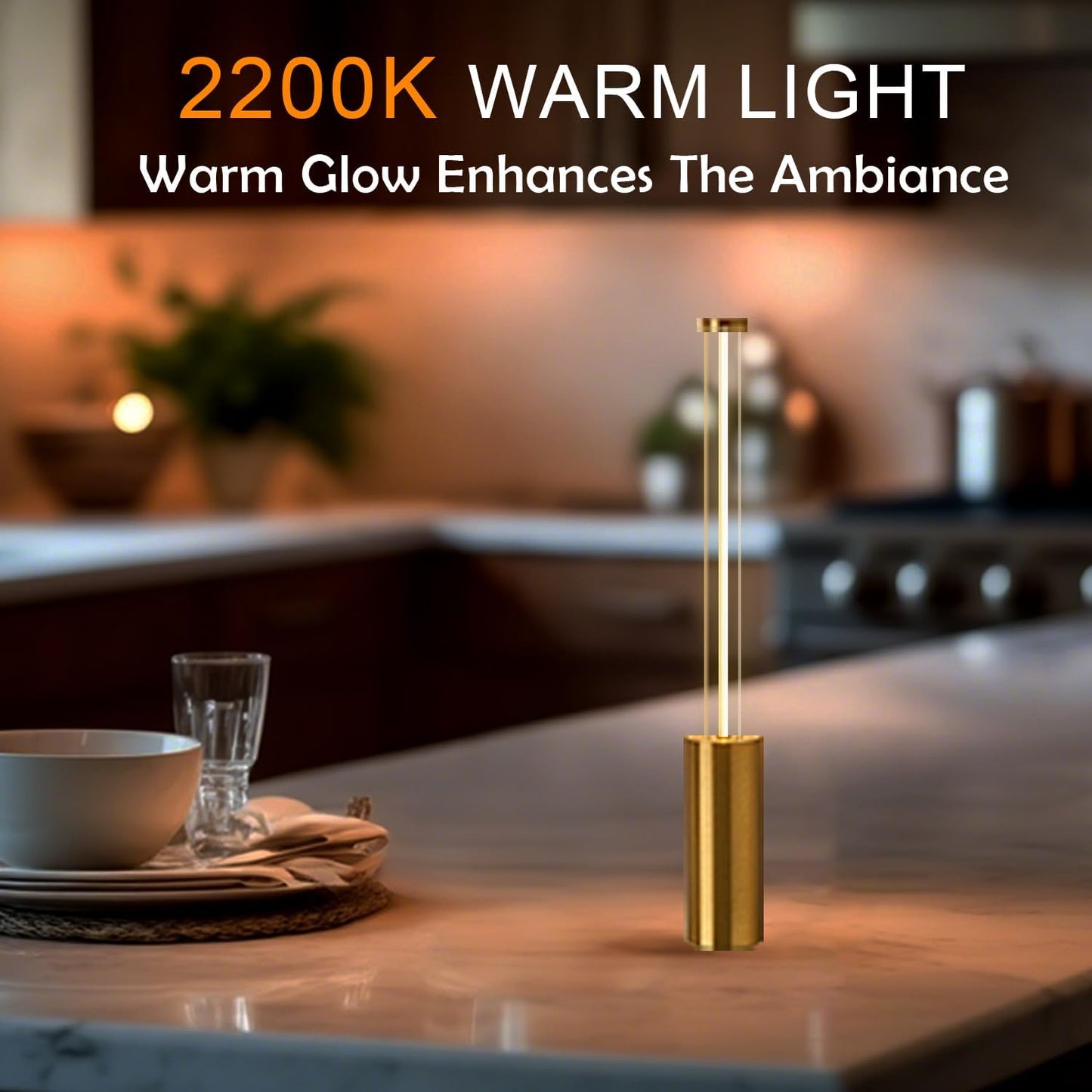 Gold Touch Lamp, Rechargeable Lamps Cordless Battery Operated Lights Small Lamps for Small Spaces Mood Lighting Portable Camping Lanterns for Dining Bar Patio Bedside Bookshelf Gold Decor