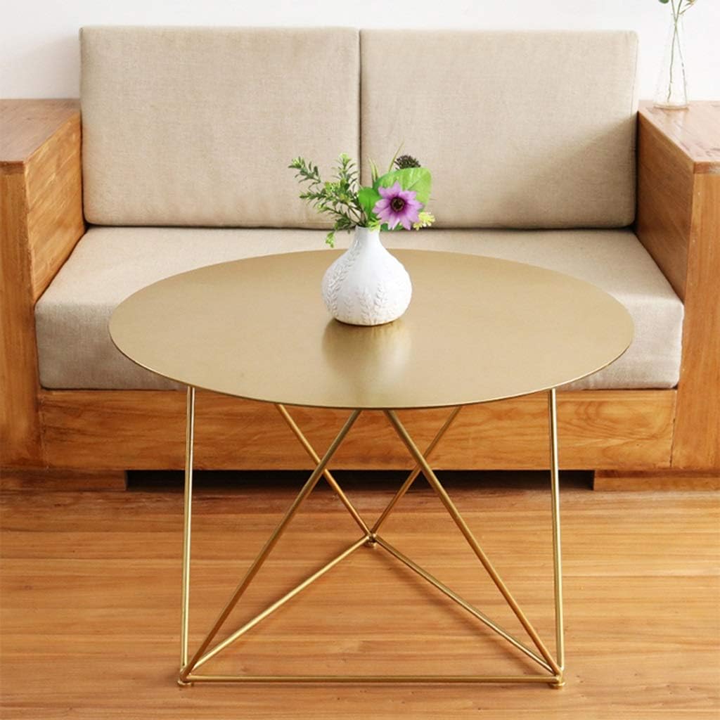 Side Table 19inch Metal Side/End Table Round Balcony Leisure Coffee Table Bedside Table for Indoor/Outdoor/Reading/Drinking Tea Corner Table