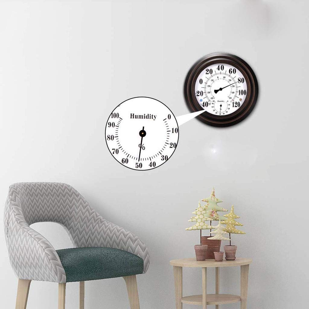 Premium Steel Wall Thermometer Indoor Outdoor for Patio, Pool, Kitchen, Garden, and Room Decorative