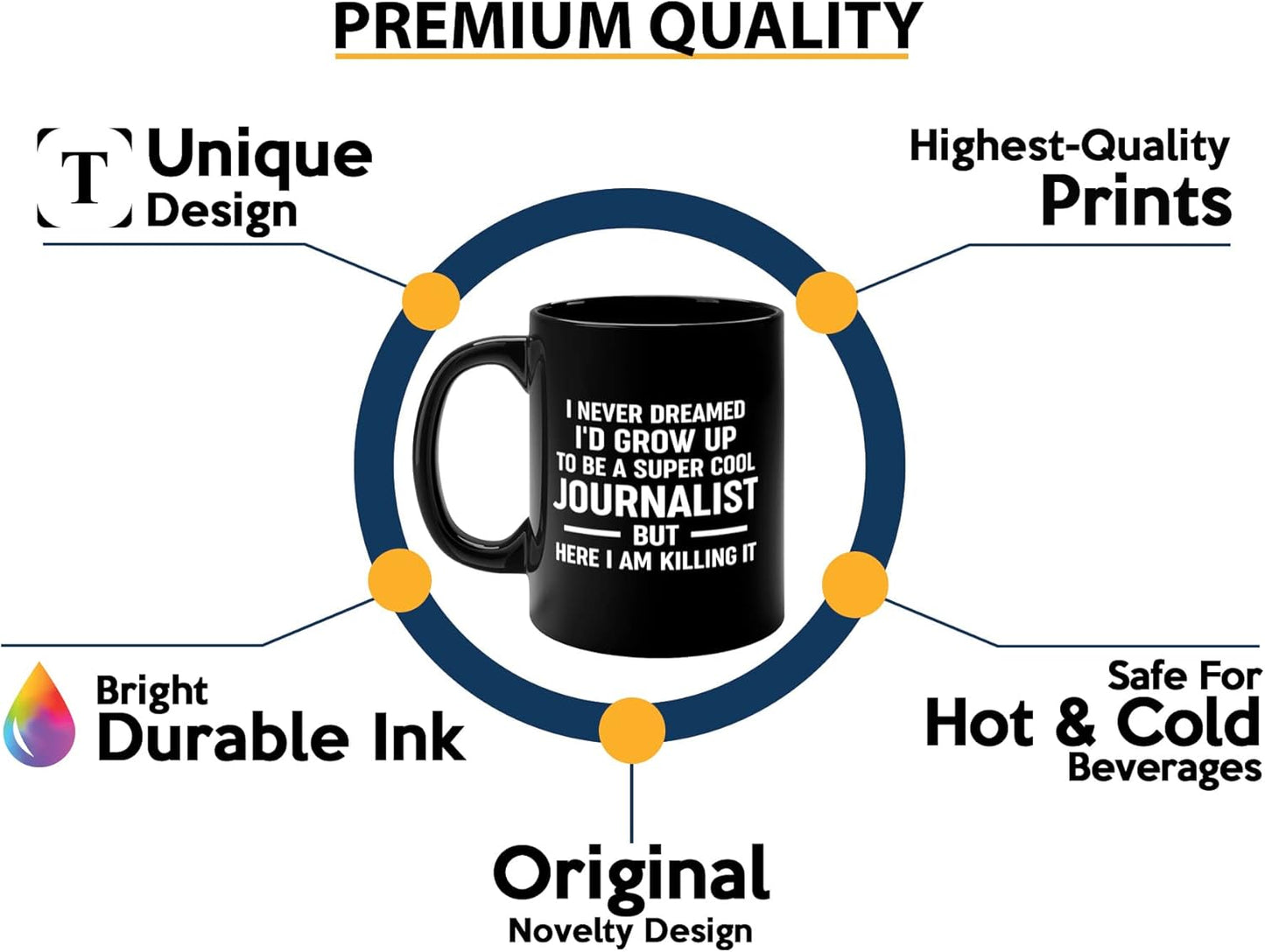 Journalist Coffee Mug 11oz Black -Sup C Journalist - Reading Lover Book Club Gift Author Appreciation Writer Journalism Novelist Scriptwriter