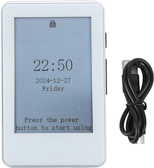 Ink Screen Electric Book Reader, 2.7" Touchscreen with Bluetooth Music Playback & 128GB Expandable Storage Multifunctional Device for Reading