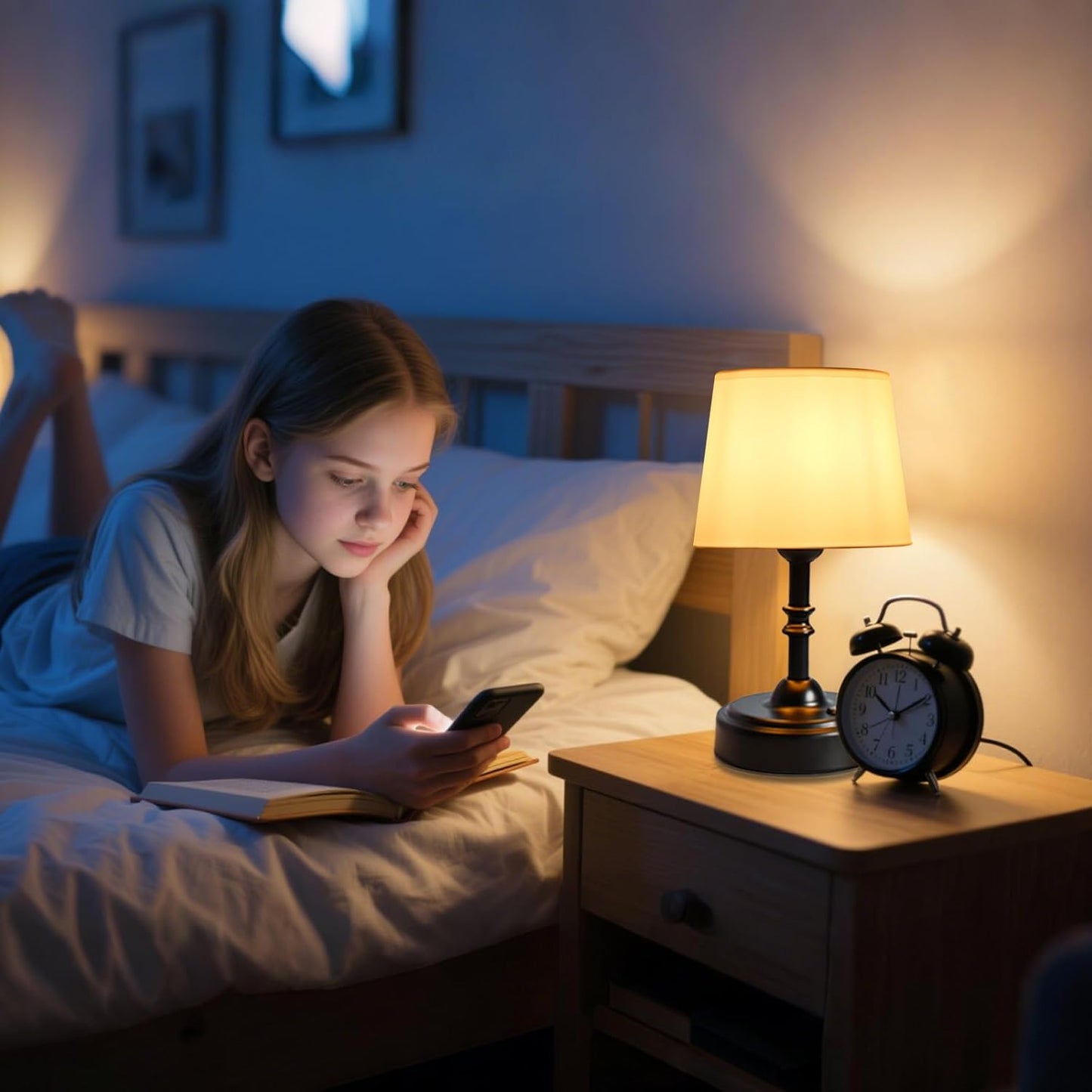 Cordless Table Lamp, 4000mAh Rechargeable Battery Operated Lamp, 3-Level Brightness Touch Small Lamps for Bedroom Living Room Bedside Bathroom Ambient Lighting Desk Lamp Cute Home Decoration(Black)