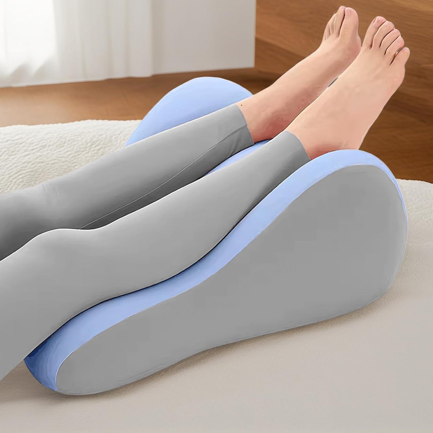 Couples Pillow, Ergonomic Memory Foam Wedge—Leg Raising Cushion for Reading, Sleeping, Yoga, Meditation, and Sofa Lounge Comfort