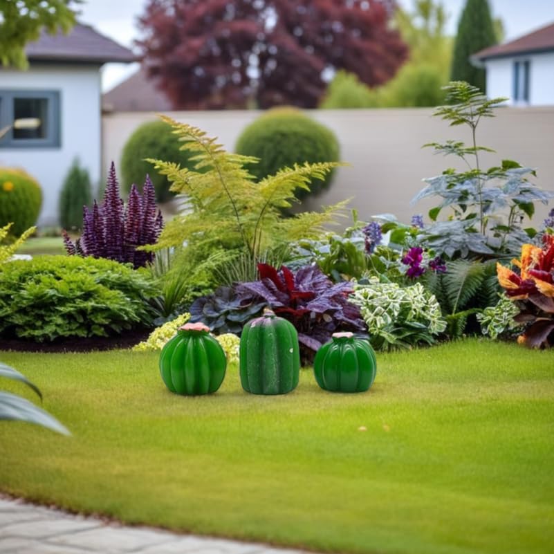 Garneck 24Pcs Miniature Artificial Cactus Figurines Small Resin Green Cacti Cake Toppers for Home Decor Fairy Garden Dollhouse Micro Landscape