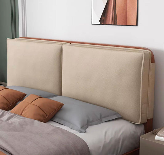 Large Bed Pillowboard Wall Mounted Headboard,Backrest Wedge Lumbar Support Cushion,Rectangle Pillow Removable Sofa Bed Bunk Bed Tatami Headboard(Size:190cm/75in,Color:Khaki)