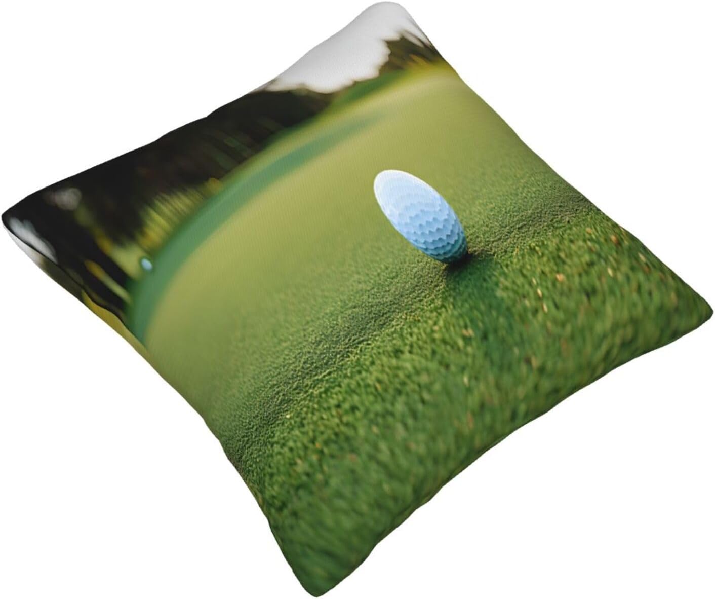 All-Season Square Pillow Covers 18"X18", Golf, Decorative Throw Pillow Covers for Sofa Bed Couch, Hidden Zipper Cushion Cover, Square Lumbar & Accent Pillowcases for Home Decor