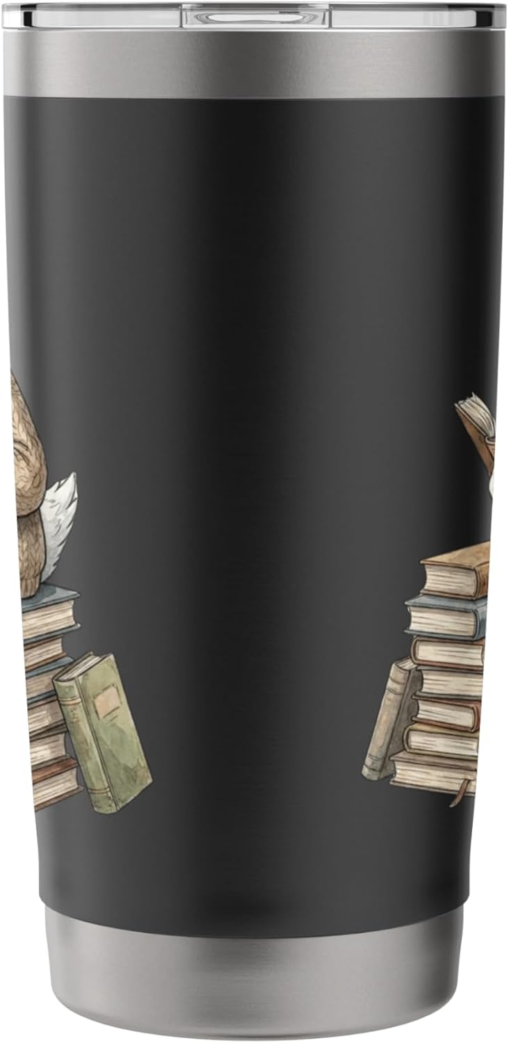 Reading Duck Cozy Illustration Stainless Steel Insulated Tumbler