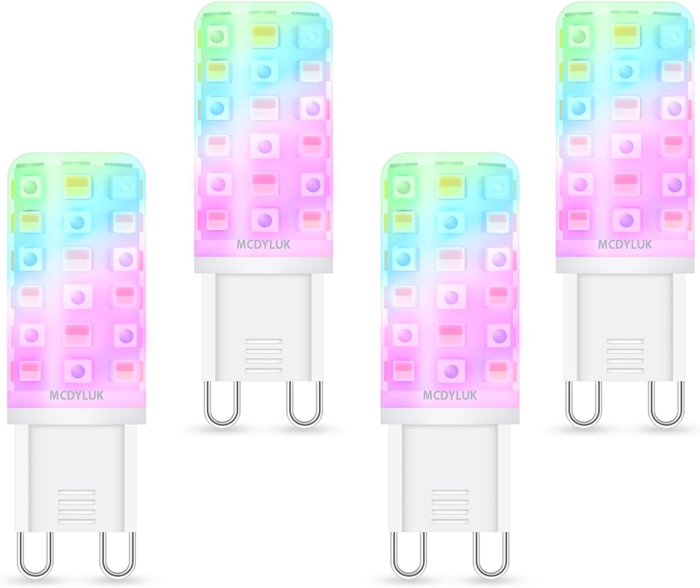 G9 Smart Light Bulb, Compatible with Alexa and Google Assistant, Color Changing Smart Led Bulbs, Dimmable and Tunable, Pack of 4