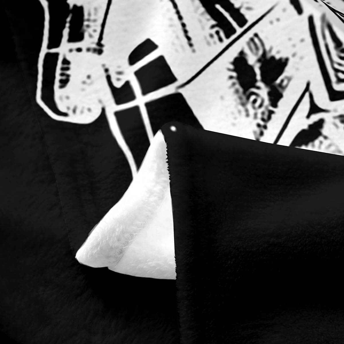 Feelyou Black Western Fuzzy Blanket Queen 90"x90" Horse Cowboy Flannel Fleece Throw Blanket for Sofa Couch Decor Rustic Western Decor Wild Western Cowboy All Season Bed Blanket Tribal Plush Blanket