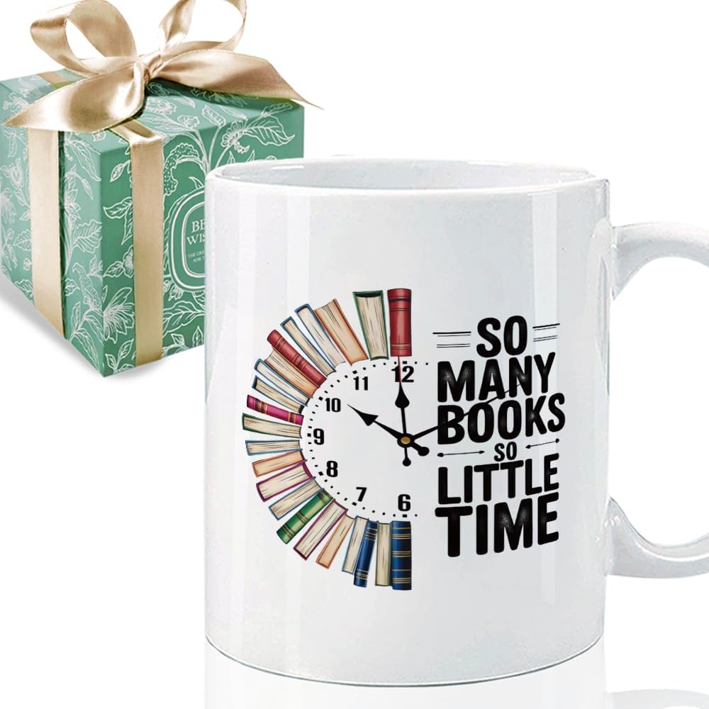 Novelty Books Mug Gifts for Book Lovers Readers, Books Gifts for Librarian Bookish Bookworm, Book Club Gift