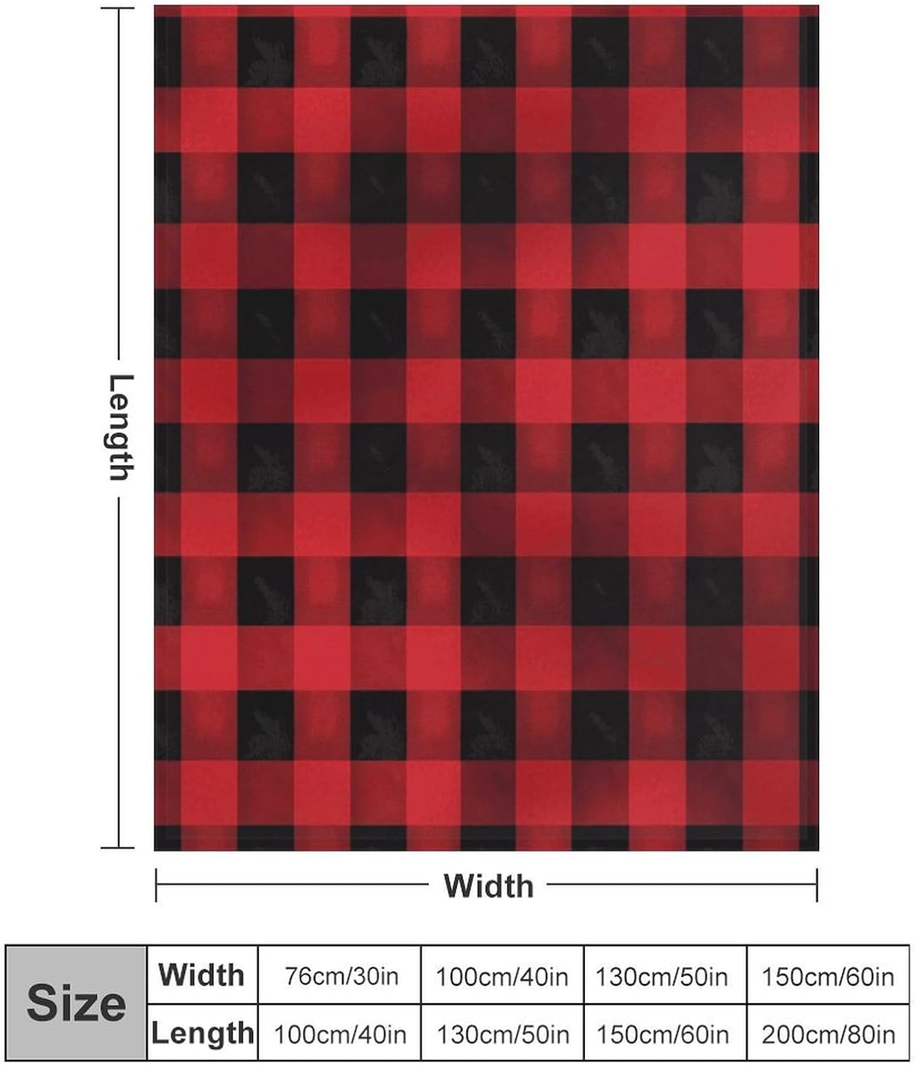 Red Black Buffalo Check Plaid Pattern Throw Blanket for Couch Super Soft Warm Lightweight Throw Blankets Cozy Flannel Bed Blanket Cute Decorative Blankets for All Seasons Home Decor Gift 30"*40"（76*10