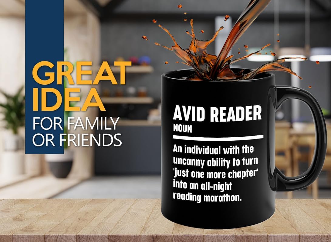 Book Lover Coffee Mug 11oz Black - Reading Marathon - Book Lover Gifts For Women Book Club Book Lovers Gifts Bookworm Book Reader Gifts