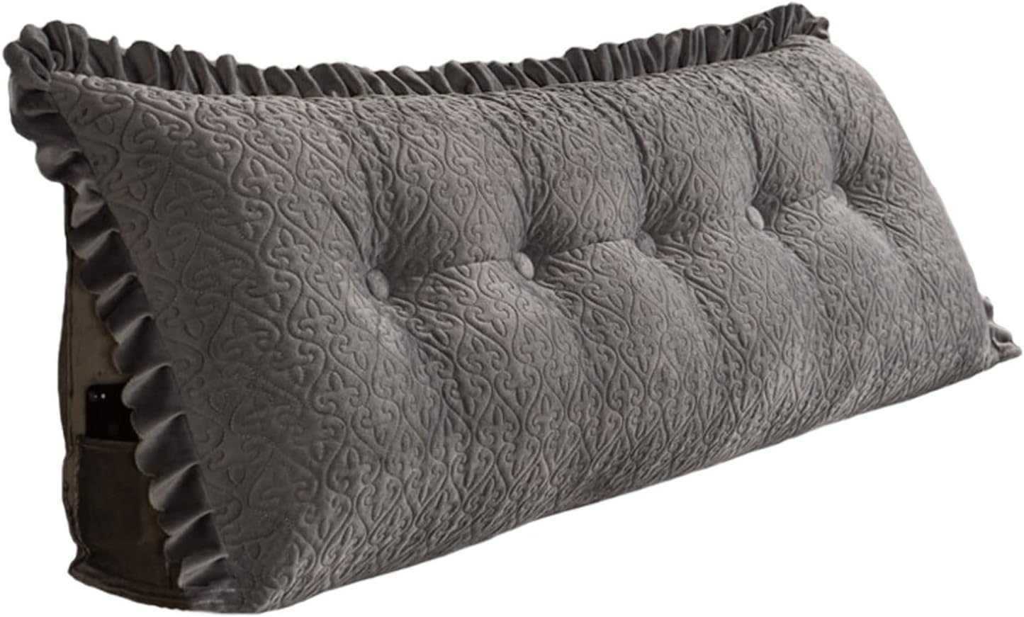 Reading Pillows for Sitting in Bed for Adult and Kids Extra Large Wedge Body Positioners Pillow with Wavy Hemming Long Headboard Back Support Lumbar Cushion