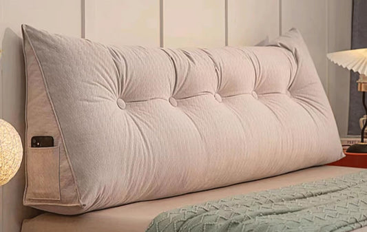 Reading Wedge Pillow,Velvet Headboard Cushion Triangular Backrest,Solid Color Bed Rest Bolster Daybed Bunk Bed Dorm Cushion with Removable Cover(Size:80 * 20 * 50 cm,Color:Silver Gray)