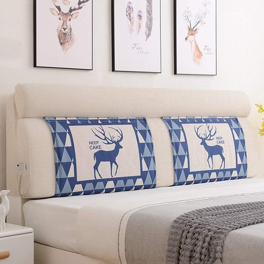 Headboard Bedside Cushion Pads Double Bed Large Back Home Bedroom Neck Guard, 3 Colors (Color : 3#, Size : with headboard-155cm)
