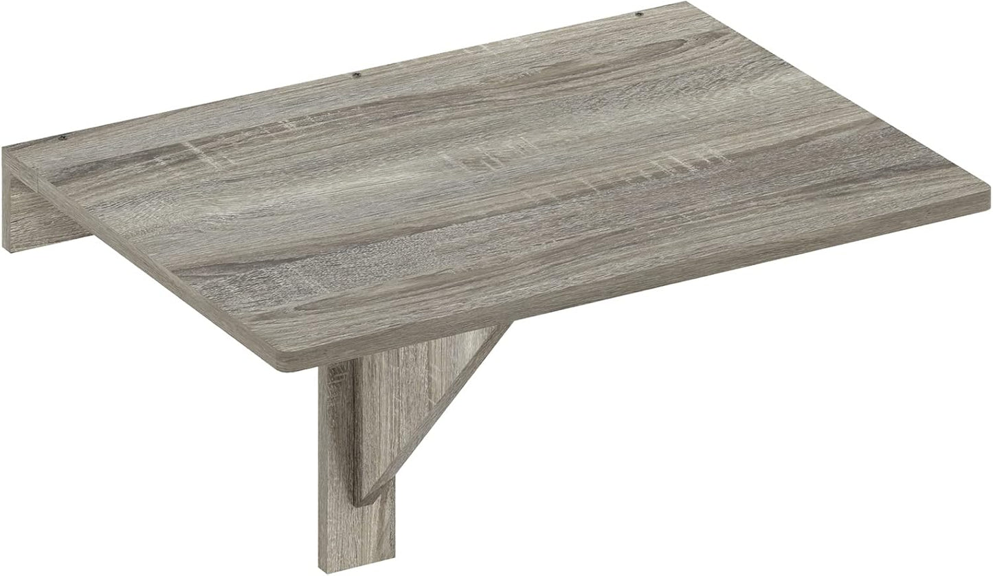 Furinno Hermite Wall Mounting Folding Table, French Oak