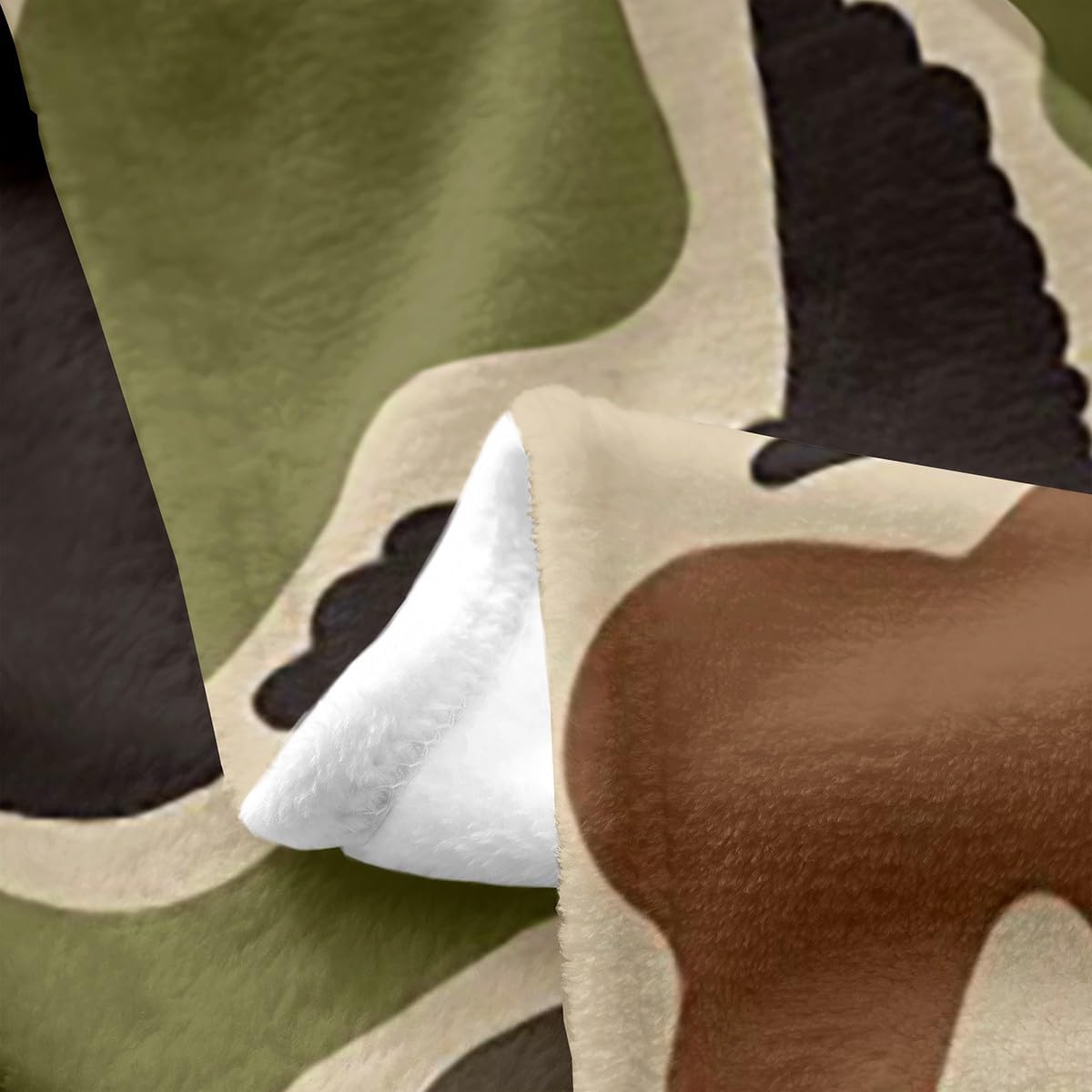 Feelyou Duck Hunter Green Camouflage Hunting Plush Throw Blanket, Twin 60"x80" Kids Black Brown Flannel Fleece Blanket for Sofa Couch Boys Teens Camo Army All Season,Bed Blanket Wild Room Decor