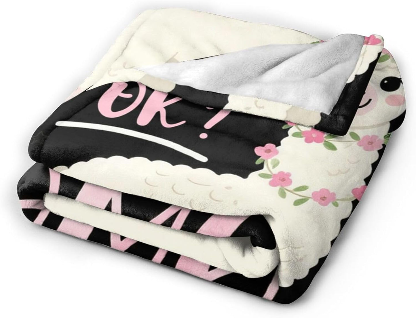 Cute Llamas Blanket, Soft Plush Fleece Animal Throw Blanket - Cozy Warm Stuff Blankets Bedding Llamas Gifts for Women Girls Kids Adults 40"X50"