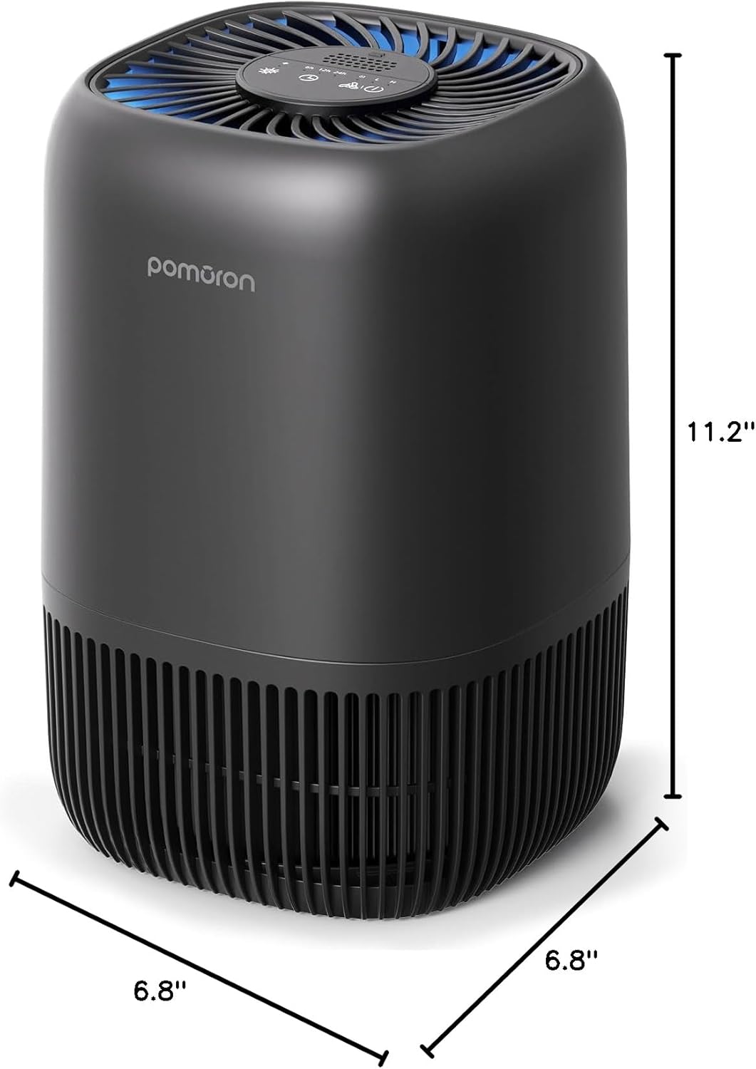 POMORON Air Purifiers for Bedroom Home, Air Filter Cleaner with Fragrance Sponge, H13 True HEPA Filter for Smoke, Allergies, Pollen, Pet Dander, Odor, Dust, Portable Air Purifier for Bedroom Office