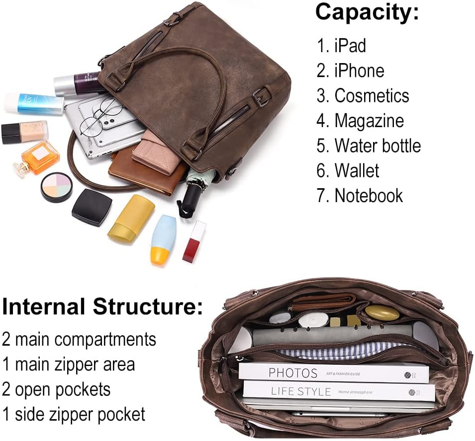 CLUCI Purses for Women, Large Hobo Bags, Multiple Pockets Tote Handbags, Water Repellent Shoulder Bag with Adjustable Strap