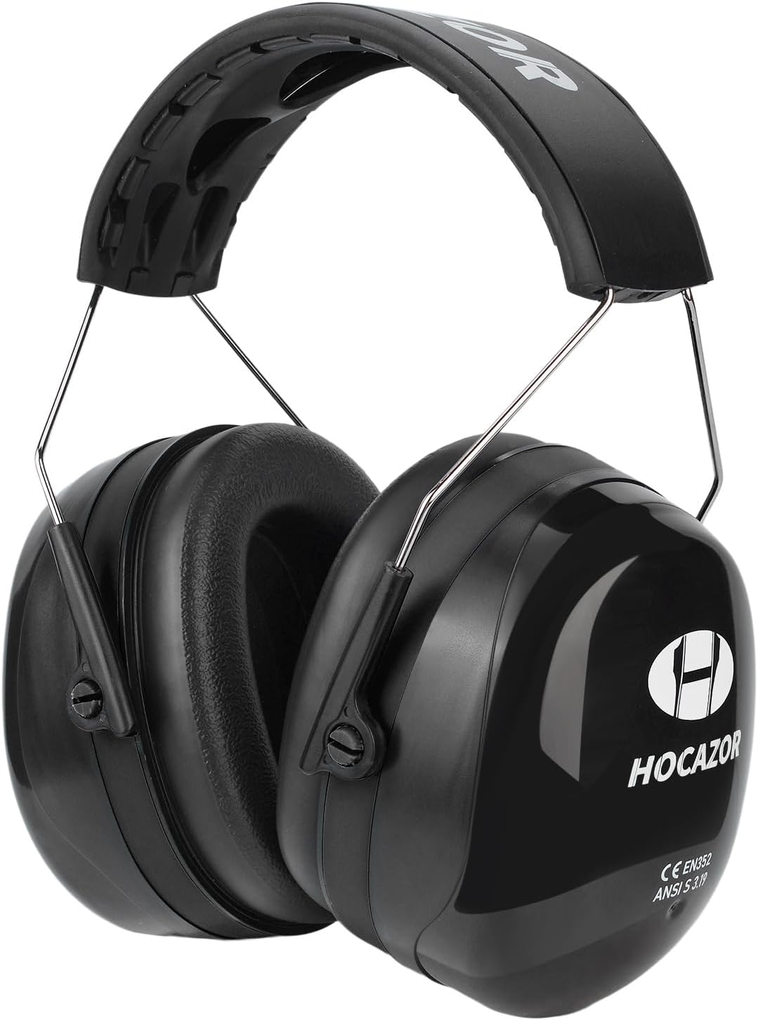 HZ012 NRR 28dB Safety Earmuffs, Deeper Ear Space Passive Hearing Protections Durable Ear Proetctors, for Woodworking, Construction, Manufacturing, Shooting - Black