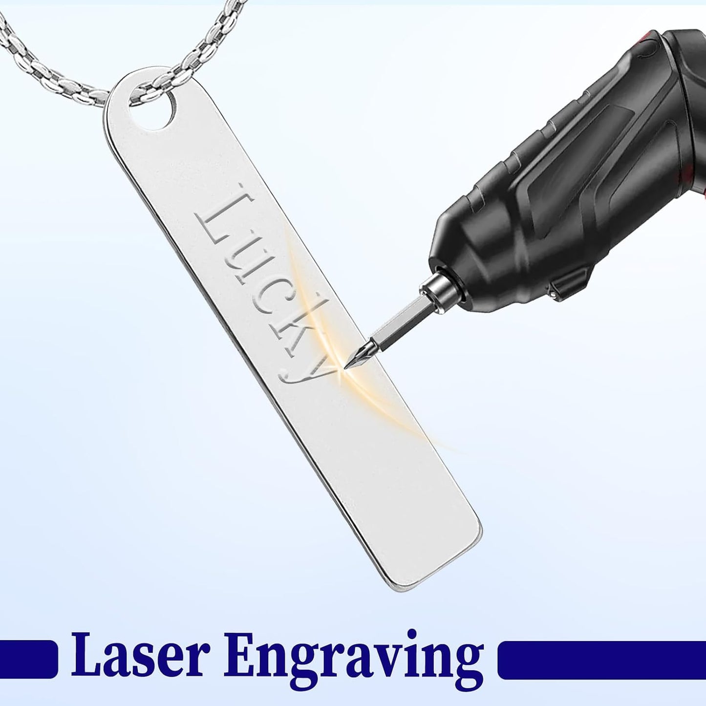 25 PCS Rectangle Blank Tags Stainless Steel Metal Stamping Engraving Blanks Stamping for Keychain Bookmark Dog Tag Metal Stamping and Jewelry Making 1.96 x 0.39 Inch