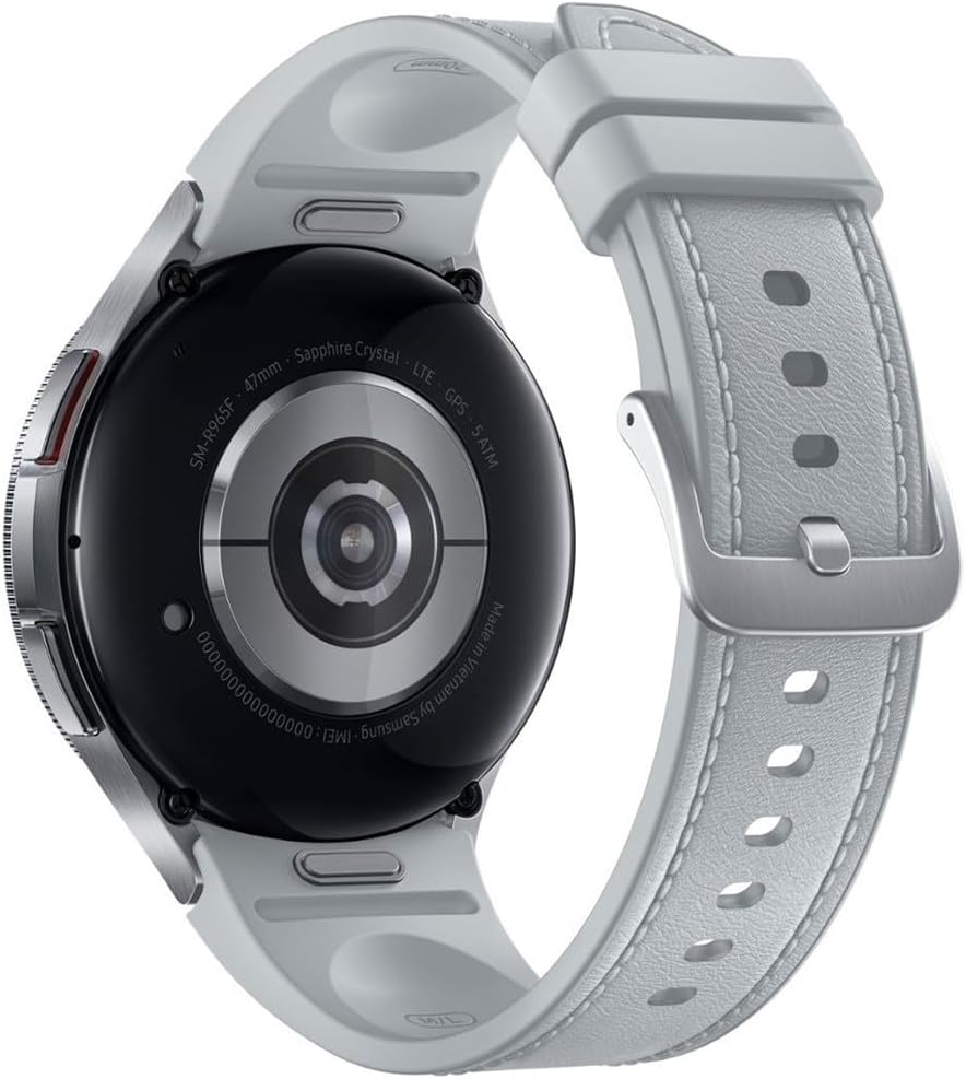 SAMSUNG Galaxy Watch 6 Classic 47mm Stainless-Steel Smartwatch w/ Fitness Tracker, Heart Monitor, BIA Sensor, Bluetooth – Silver