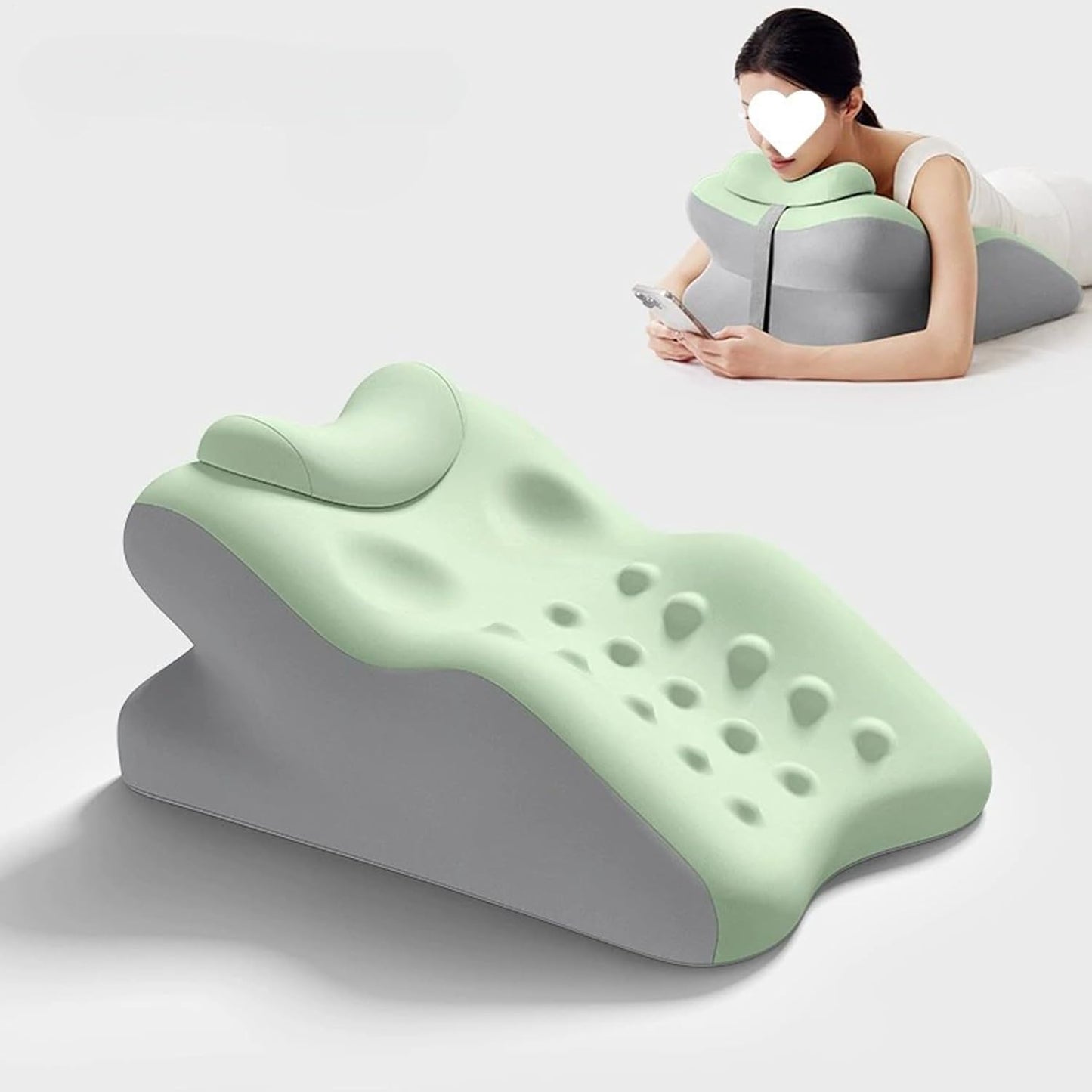 Ergonomic Pillow Wedge, Sleeping Wedge Pillow, Memory Foam Back Cushion, Support Accessory with Washable Cover, Adult with Side Sleeper Design Home Tool for Lying Sitting Reading