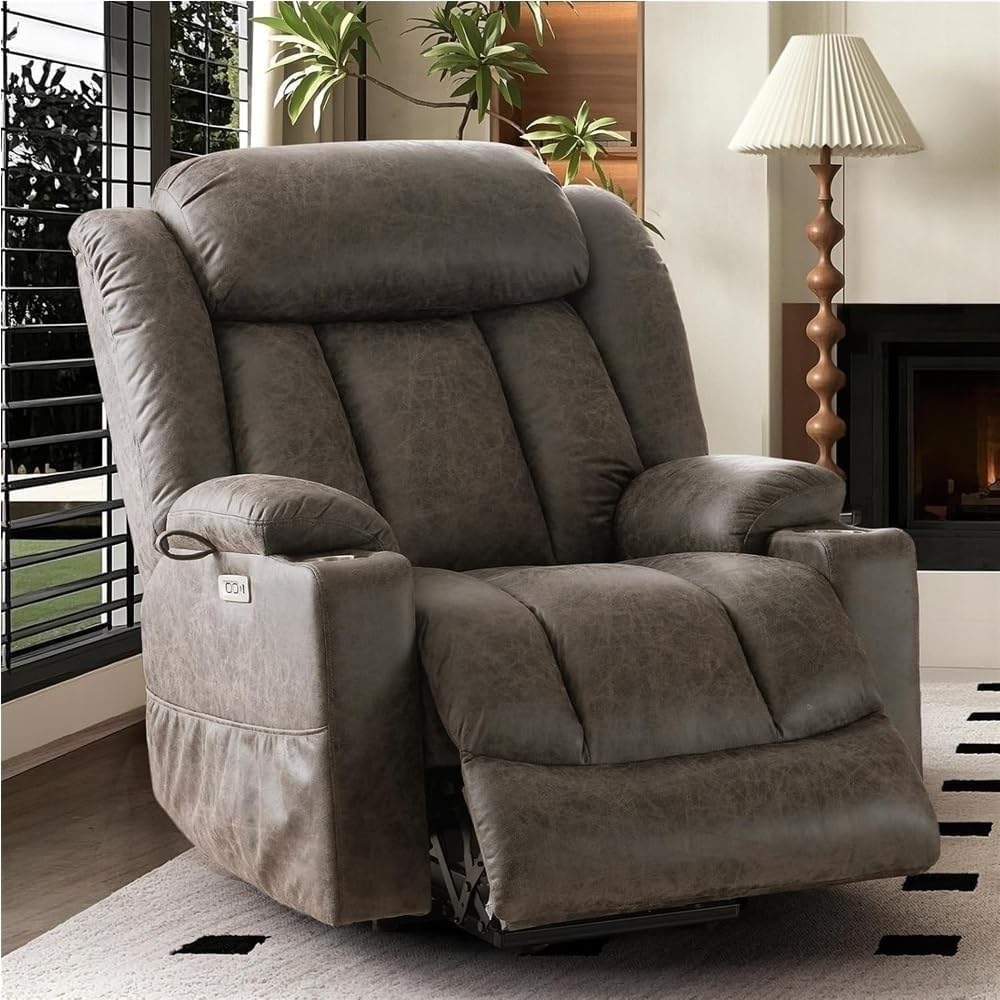 Power Lift Massage Recliner with 8-Point Shiatsu & Lumbar Heat Electric Full-Body Lounge Chair with Vibration, Lift Assist, Overstuffed Seating for Adults & Elderly, Perfect for Living Room