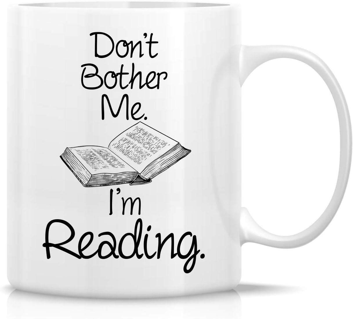Retreez Funny Mug - Don't Bother Me I'm Reading Book 11 Oz Ceramic Coffee Mugs - Funny, Sarcasm, Sarcastic, Motivational, Inspirational birthday gifts for friends, coworkers, siblings, dad or mom