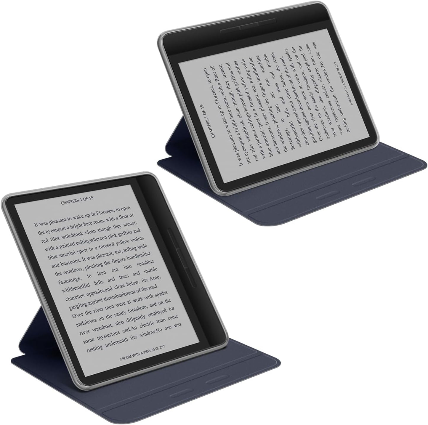 Rotating Protective Case for KOBO Clara 2E (6", 2022), 360° Rotation, Detachable Magnetic Cover, Adjustable Stand, Clear Back