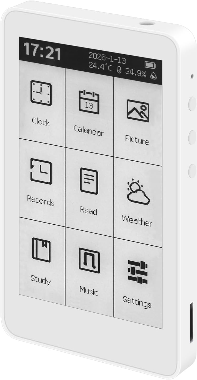 M3 Portable E-Book Reader 3.7 Inch Ink Touch Screen, 10-Level Adjustable Backlight, Lightweight Reading Device