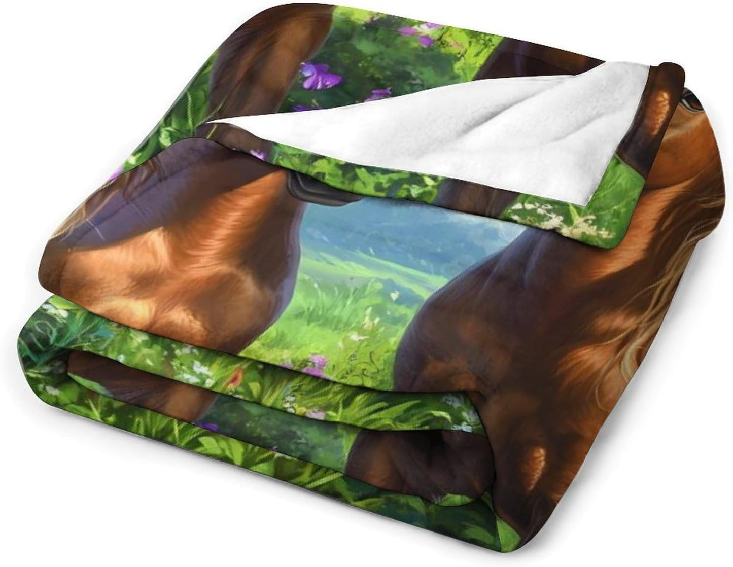 Horse (1) Throw Blanket for Couch Bed Plush Cozy Fuzzy Flannel Blanket for All Season 40"x60"