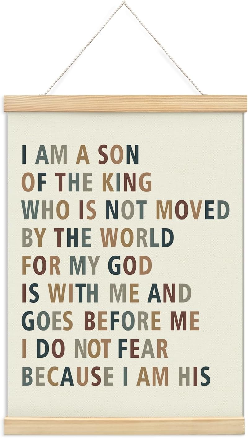foedor Daily Affirmations Poster, Little Boys Christian for Toddler Room Decor,Positive Wall Decor Posters for Boys Room Classroom Playroom Nursery,12x16 Inch