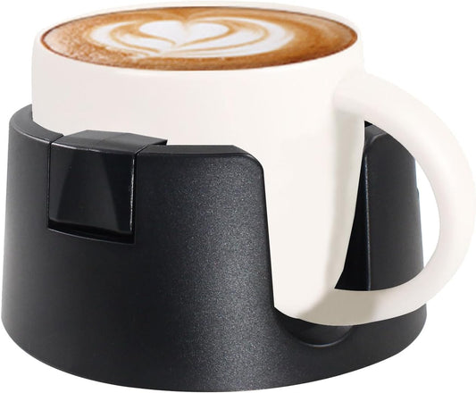 Black Anti-Spill Cup Holder, Adjustable Spill Proof Drink Cup Holder, Non-Tipping Table Coaster for Home Bed Couch Office RV