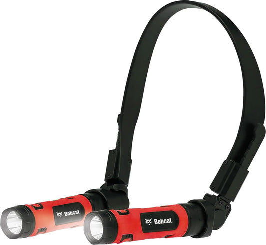 CJ TECH Bobcat Rechargeable Neck Light for Reading, Crafts, and Work – Flexible LED Reading Light Around Neck with 3 Modes, Magnetic Base, Type-C Charging – LED Hand Free Work Light