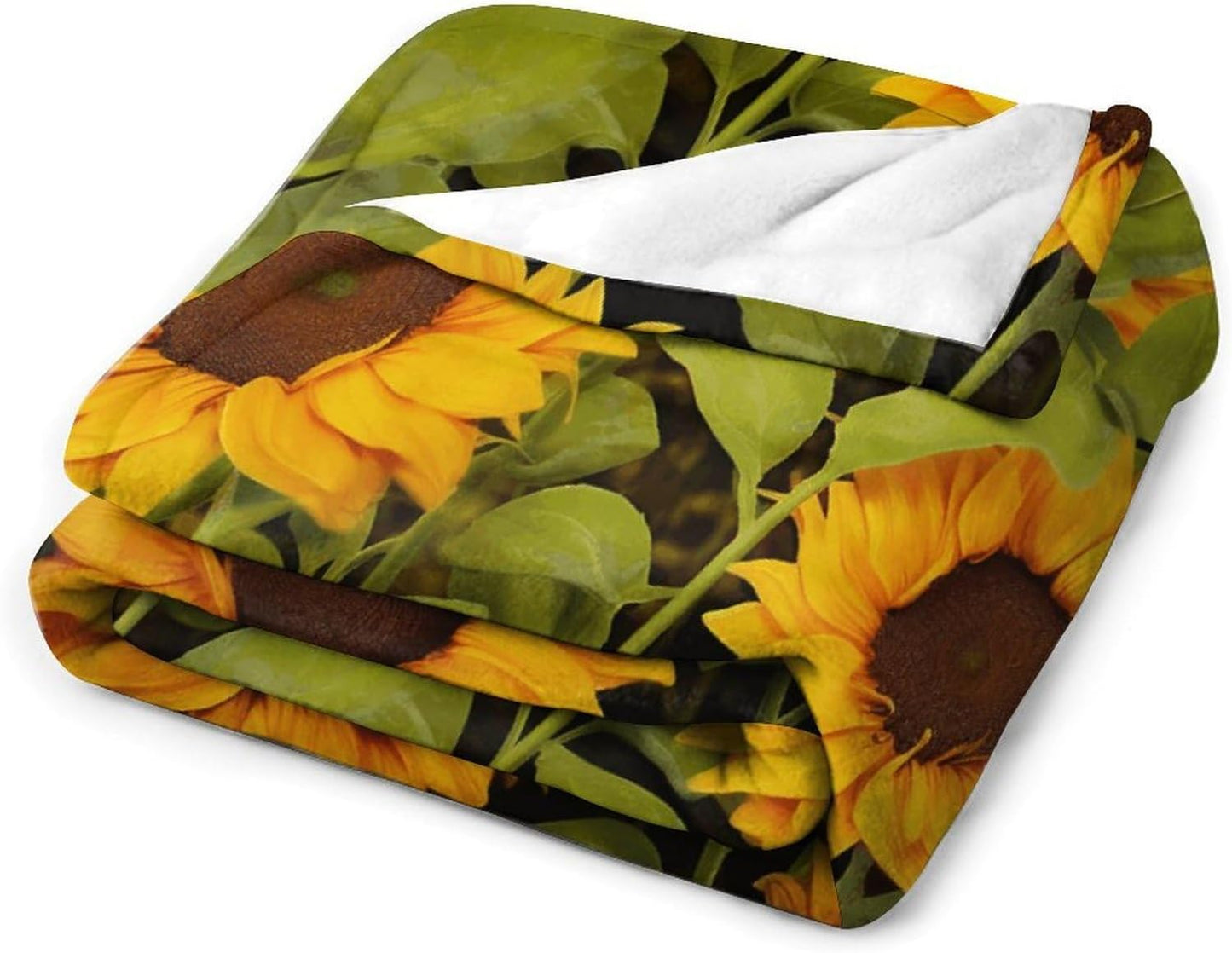 Sun Flower Throw Blanket for Couch Super Soft Warm Lightweight Throw Blankets Cozy Flannel Bed Blanket Cute Decorative Blankets for All Seasons Home Decor Gift 60"*80"（150 * 200cm）