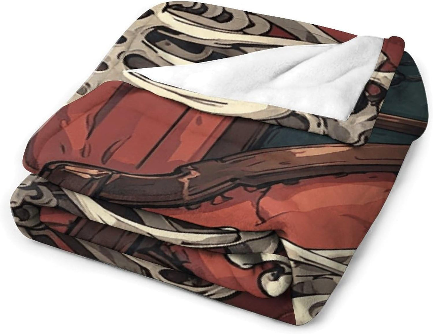 Flannel Throw Blanket for Couch Bed Lightweight Soft Skeleton Reading Thick Throw Blanket Super Cozy Warm Blanket for Sofa All Season Use 55"x70"